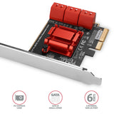 Axagon PCES-SA6 interface-kort/adapter Intern SATA