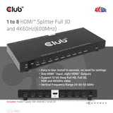 CLUB3D CSV-1383 video-splitter HDMI 8x HDMI