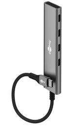 Goobay 76564 interface hub USB Type-C 5000 Mbit/s Grå