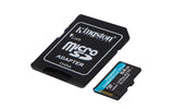 Kingston Technology 64 GB microSDXC Canvas Go! Plus Gen4 200MB/s A2 U3 V30-kort + adapter