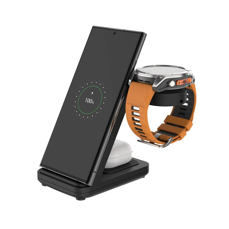 FIXED FIXPOS-GA-BK oplader til mobil enhed SmartWatch, Smartphone, Hovedtelefoner Sort USB Trådløs opladning Hurtig opladning Indendørs