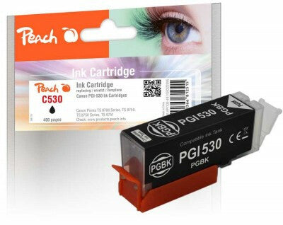 Peach PI100-497 blækpatron 1 stk Kompatibel Standard udbytte Sort