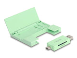 DeLOCK 91015 kortlæser USB 3.2 Gen 1 (3.1 Gen 1) Type-A/Type-C Mintfarve