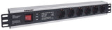 Intellinet 713962 strømforsyningsenhed (PDU) 6 AC stikkontakt(er) 1.5U Sort