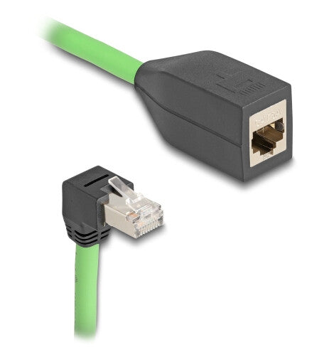 DeLOCK 80887 netværkskabel Sort, Grøn 2 m Cat6a SF/UTP (S-FTP)