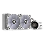 Sharkoon S80 RGB Computerkabinet, Processor Alt-i-en væskekøler 12 cm Hvid 1 stk