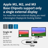 Kensington SD5760T Thunderbolt 4 Dual 4K-dockingstation med 96 W-strømforsyning
