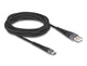 DeLOCK 81123 USB-kabel USB 2.0 3 m USB A USB C 0,48 Gbit/sek. 60 W Sort