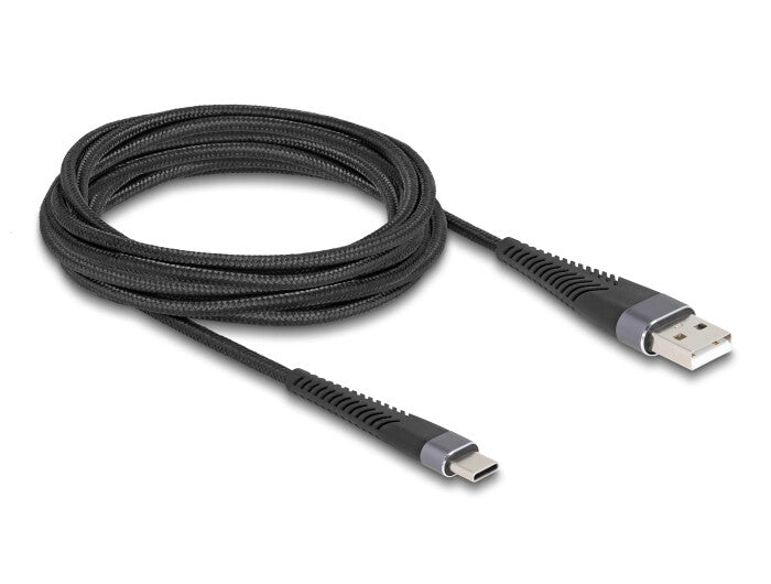 DeLOCK 81123 USB-kabel USB 2.0 3 m USB A USB C 0,48 Gbit/sek. 60 W Sort