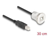 DeLOCK 88182 USB-kabel USB 2.0 0,3 m USB B Sort, Sølv