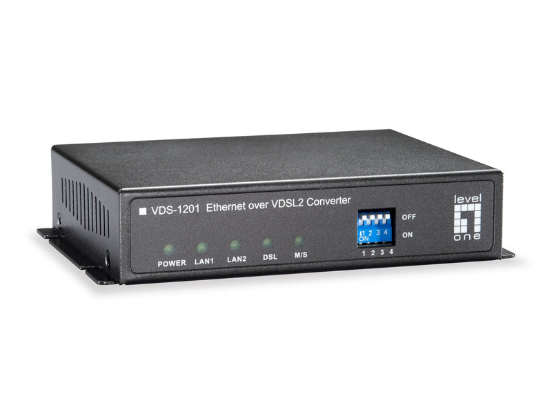 LevelOne VDS-1201 netværksomformer til medie 100 Mbit/s Sort