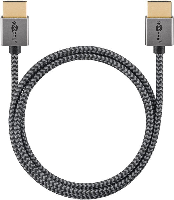 Goobay 75752 HDMI-kabel 1 m HDMI Type A (Standard) Grå