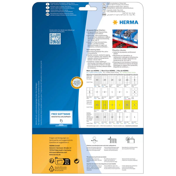 HERMA 8331 adresse- og postetiket Hvid
