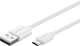 Goobay 38666 USB-kabel USB 2.0 2 m USB A Micro-USB B 0,48 Gbit/sek. Hvid