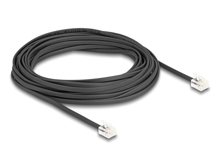 DeLOCK 90621 telefonkabel 10 m Sort