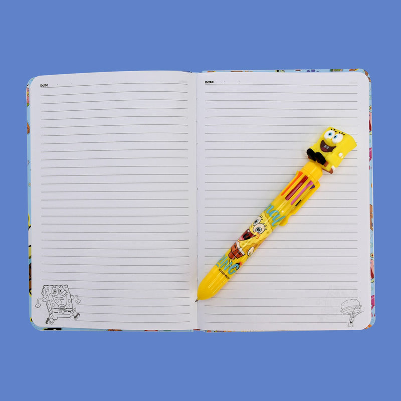 Thumbs Up SpongeBob blok og notesblok A5 80 ark Lyse Blå, Flerfarvet