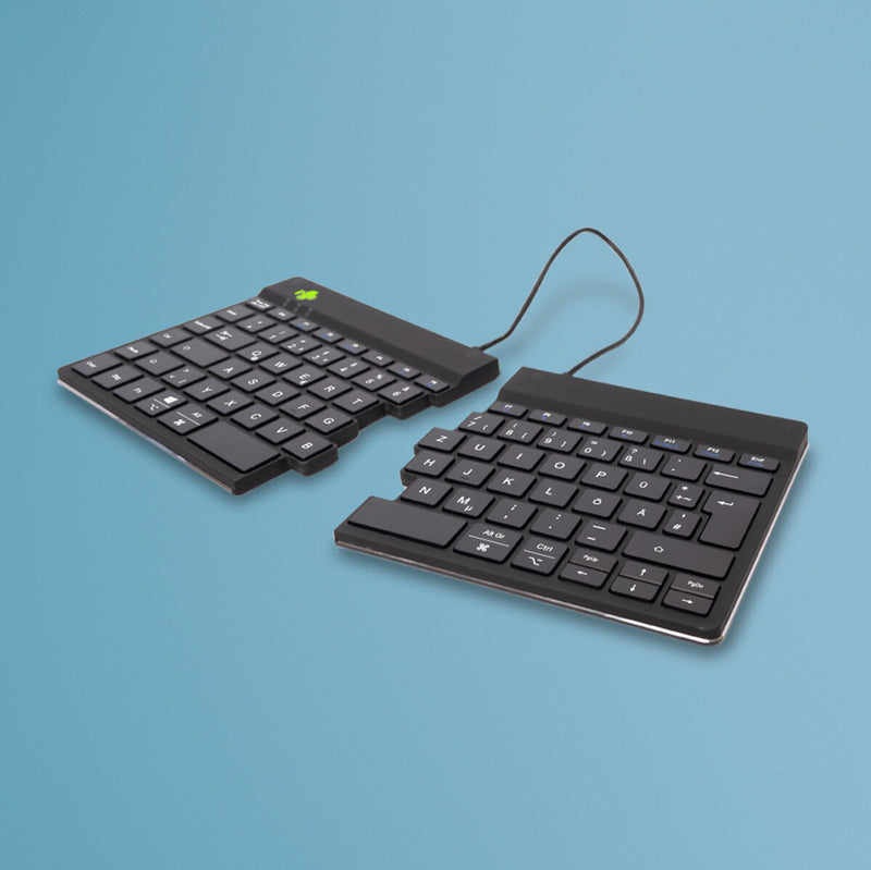 R-Go Tools Ergonomisk tastatur R-Go Split Break med pause-software, delt tastatur, QWERTZ (DE), Bluetooth, sort