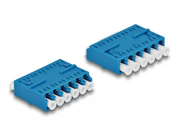 DeLOCK 87926 fiber adapter LC/LC 1 stk Blå