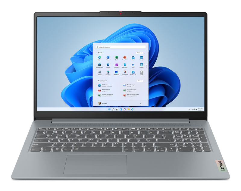 Lenovo IdeaPad Slim 3 15AMN8 AMD Ryzen™ 3 30 Laptop 39,6 cm (15.6") Fuld HD 8 GB LPDDR5-SDRAM 512 GB SSD Wi-Fi 6 (802.11ax) Windows 11 Pro Tysk Grå