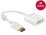 DeLOCK 62600 videokabel adapter 0,2 m DisplayPort DVI-I Hvid