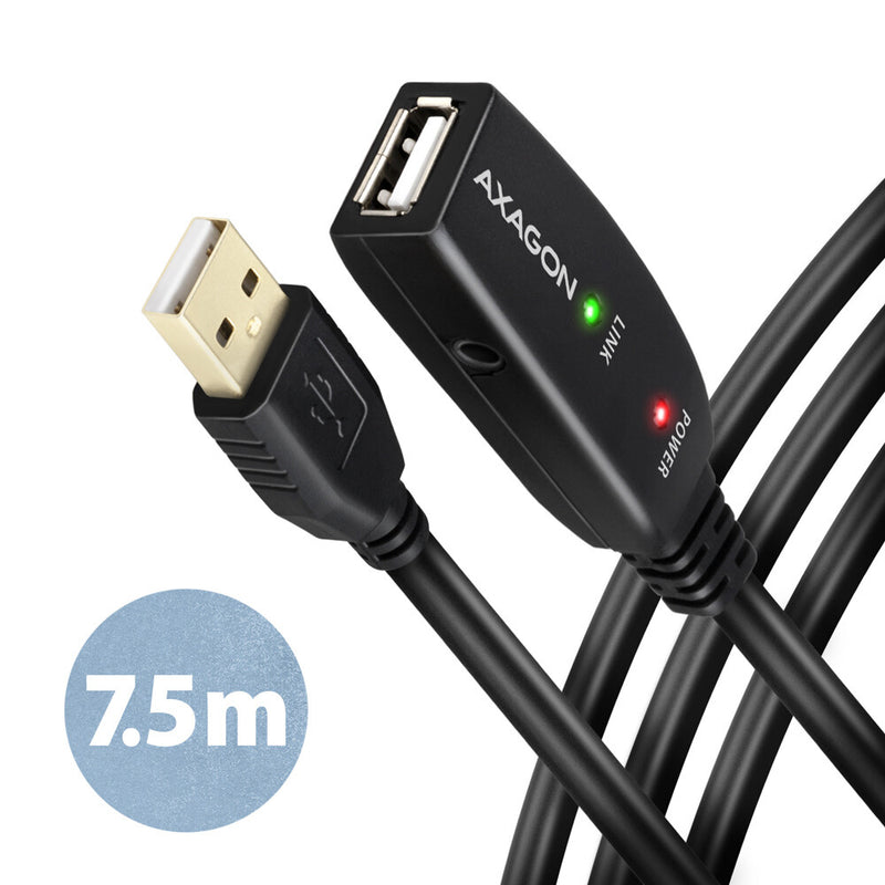 Axagon ADR-207 USB-kabel USB 2.0 7,5 m USB A 0,48 Gbit/sek. Sort