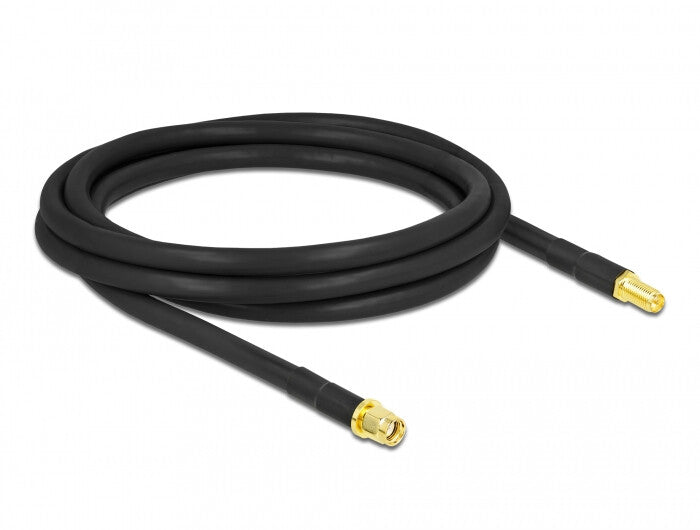 DeLOCK 90464 koaxial kabel LMR300 2 m RP-SMA Sort