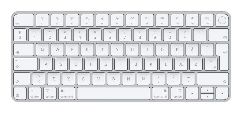 Apple Magic tastatur Universel USB + Bluetooth QWERTY Dansk Hvid