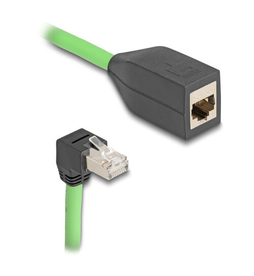DeLOCK 80886 netværkskabel Sort, Grøn 1 m Cat6a SF/UTP (S-FTP)