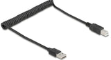 DeLOCK 90130 USB-kabel USB 2.0 0,8 m USB A Sort