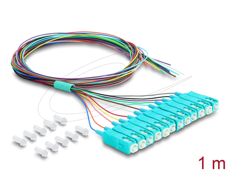 DeLOCK 91048 InfiniBand og fiberoptisk kabel 1 m 12x SC Pigtail Blå
