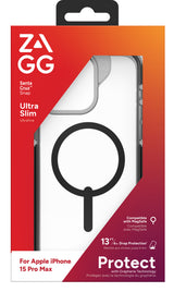 ZAGG Cases Santa Cruz Snap Apple iPhone 15 Pro Max Black EN/FR