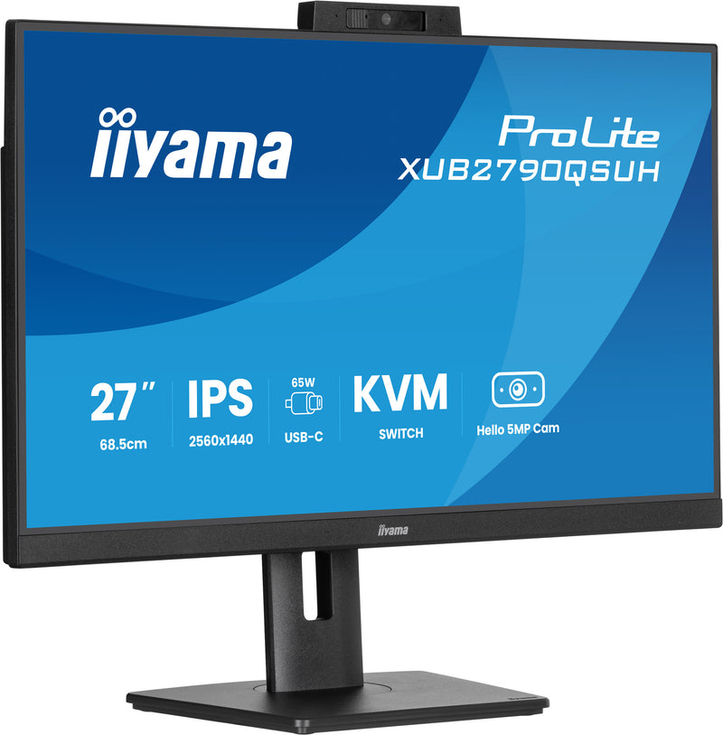 iiyama ProLite XUB2790QSUH-B2 computerskærm 68,6 cm (27") 2560 x 1440 pixel Quad HD LED Sort