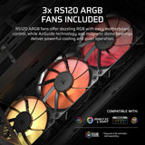 Corsair 3200D RS ARGB Mid-Tower PC Case - Smoke Midi Tower Sort