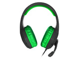 GENESIS Argon 200 Headset Ledningsført Spil Sort, Grøn