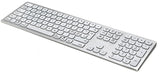 Voxicon DK-295BWL-WHT tastatur Universel RF trådløst QWERTY Nordisk Hvid, Sølv