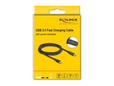 DeLOCK 88136 USB-kabel USB 2.0 1,2 m USB C 0,48 Gbit/sek. 140 W Sort