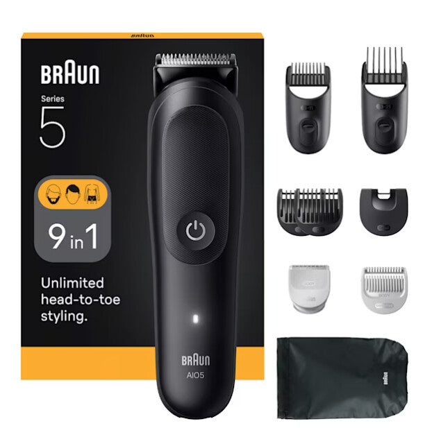 Braun AIO5540 skæg- og hårtrimmer Sort 14 Lithium-Ion (Li-Ion)