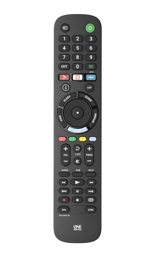 One For All TV Replacement Remotes TV-erstatningsfjernbetjening fra Sony