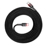 Baseus CATKLF-H91 USB-kabel 2 m USB C 60 W Sort, Rød