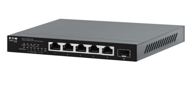 Eaton NG5POE-M2 netværksswitch Ikke administreret Gigabit Ethernet (10/100/1000) Strøm over Ethernet (PoE) Bord-/vægmontering Sort