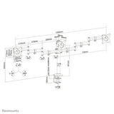 Neomounts NM-D135D3BLACK skærmbeslag og -stativer 68,6 cm (27") Skrivebord Sort