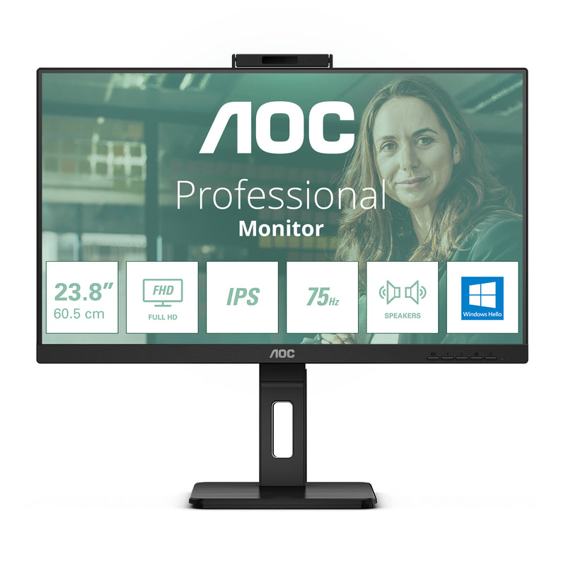 AOC 24P3CW computerskærm 60,5 cm (23.8") 1920 x 1080 pixel Fuld HD LED Sort
