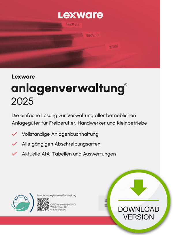 Lexware anlagenverwaltung 2025 Download Jahresversion (365-Tage) Regnskab 1 År
