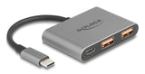 DeLOCK 64337 interface hub USB 3.2 Gen 2 (3.1 Gen 2) Type-C 10000 Mbit/s Grå