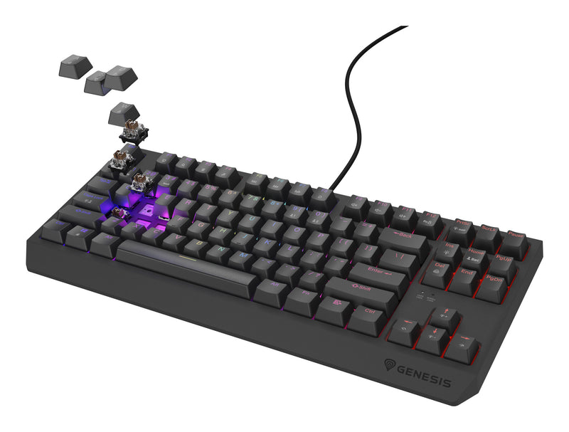 GENESIS Thor 230 TKL tastatur Spil USB QWERTY US engelsk Sort