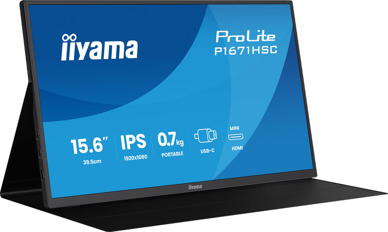 iiyama ProLite P1671HSC-B1 computerskærm 39,6 cm (15.6") 1920 x 1080 pixel Fuld HD LED Sort