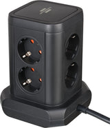 Brennenstuhl 1153560010 stikdåse 2 m 8 AC stikkontakt(er) Indendørs Sort