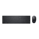 DELL KM5221W tastatur Mus inkluderet Kontor RF trådløst QWERTZ Tysk Sort