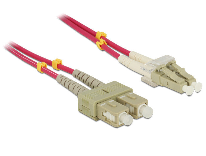 DeLOCK LC - SC, 1m InfiniBand og fiberoptisk kabel Violet