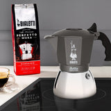 Bialetti Brikka Induction Moka gryde Sort, Rustfrit stål
